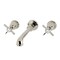 Kingston Brass Two-Handle Wall Mount Tub Faucet, Polished Nickel KS7026BEX - alternate 1