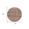 Homeroots 8' Coral And Black Round Striped Washable Indoor Outdoor Area Rug 605767 - alternate 3
