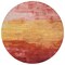 Homeroots 8' Blush And Pink Round Striped Washable Indoor Outdoor Area Rug 610873 - alternate 4