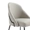 Manhattan Comfort Gracie Dining Chair in Stone and Black - Set of 2 2-DC100-BST - alternate 4