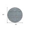 Homeroots 8' Teal Blue Aqua And Gray Round Striped Washable Indoor Outdoor Area Rug 587940 - alternate 3