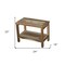 Homeroots 24" Natural Teak Rectangular Shower Bench With Shelf 376699 - alternate 3