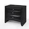 Homeroots 25" Dark Brown Solid Wood Three Drawer Nightstand 285501 - alternate 3