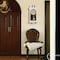 Clockswise 20in Plastic Grandfather Wood-Grain Finish Wall Clock with Battery-Operated Swinging Pendulum, White QI004819-20.WT - alternate 4