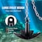 Vevor River Anchor 30LB Boat Anchor Cast Iron Black Vinyl-Coated Mushroom Anchor AN20-30LB - alternate 3