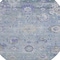 Homeroots 8' Sky Blue Purple And Gray Round Floral Washable Indoor Outdoor Area Rug 604098 - alternate 4