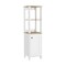 Homeroots 16" White Wood Freestanding Single Door Bathroom Vanity 543596 - alternate 1