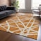 Homeroots 5' X 8' Copper And Beige Geometric Washable Indoor Outdoor Area Rug 600433 - alternate 2