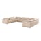 Homeroots Beige Leather Modular U Shaped Twelve Piece Corner Sectional With Console 643937 - alternate 1