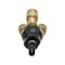 Interstate Pneumatics Aluminum Round Manifold with Three 1/4 Inch Brass Universal Couplers, 1/4 Inch Steel Automotive Plug FPM44-KG4AB - alternate 2