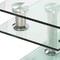 Homeroots 32" Clear and White Faux Marble Glass and Metal Coffee Table With Three Shelves 554305 - alternate 2
