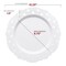 Smarty Had A Party 10.25" White with Silver Dots Round Blossom Disposable Plastic Dinner Plates (120 Plates), 120PK 980-S-CASE - alternate 4