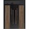 Vdomdoors Aluminum Double Doors Dekton 0163 Venezia Noce Top Transom Entry Door Painted (W72xH94) Left hand O DEKTON0163DEXD-VEN-W72xH80+14-LH-O - alternate 1