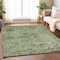Homeroots 8' X 10' Artichoke Green And Gray Floral Medallion Washable Indoor Outdoor Area Rug 616613 - alternate 4