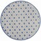 Homeroots 5' Blue And Gray Round Geometric Indoor Outdoor Area Rug 546851 - alternate 3