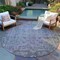 Homeroots 8' Gray Round Oriental Washable Indoor Outdoor Area Rug 607544 - alternate 4