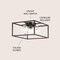 Jonathan Y Kyle 14" 3-Light Modern Farmhouse Metal/Iron Open-Caged LED Flush Mount, Oil Rubbed Bronze JYL7911A - alternate 7