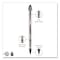 Uni-Ball VISION ELITE Rollerball Pen, Stick, Bold 0.8 mm, Black Ink, White/Black/Clear Barrel, 12PK 61231 - alternate 2