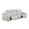 Homeroots 103" Light Gray Italian Leather Reclining USB Sofa 632871 - alternate 3
