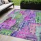 Homeroots 5' X 8' Purple Lilac And Green Village Houses Washable Indoor Outdoor Area Rug 577872 - alternate 1