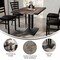 Flash Furniture Bennett 30 in x 48 in Solid Wood Indoor Tabletop, Dark Brown with 27 in x 15 in Black Double Column GSF-REC3048-DKBRN-TB002B-GG - alternate 3
