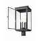 Z-Lite Hartwell 4-Light Outdoor Post Mount Fixture, 10 in W x 22.75 H, Sand Black 5019PHBR-BK - alternate 3