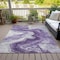 Homeroots 8' X 10' Purple And Silver Abstract Washable Indoor Outdoor Area Rug 618343 - alternate 5