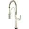Brizo Litze SmartTouch Semi-Professional Kitchen Faucet, Knurled Handle Polished Nickel 64343LF-PN - alternate 1