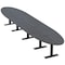 Skutchi Designs 18 Person Conference Table With Power Unit | 20' Oval Table | Harmony Series HAR-OVL-48X240-T.BK-WA7949-EBLK - alternate 1