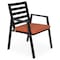 Leisuremod Chelsea Aluminum Outdoor Dining Table With 8 Chairs and Cushions, Orange CC20-T63BL-OR6 - alternate 4