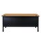 Regency Mesa Steel Double Pedestal Teacher's Office Desk 60in x 30in, Medium Oak Top, Black Base 66266DPMOBK - alternate 3