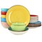 Elama Sebastian 18 Piece Double Bowl Stoneware Dinnerware Set in Assorted Colors ELM-SEBASTIAN18 - alternate 1