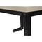 Homeroots Adjustable Taupe and Black Wood and Metal Sled Computer Desk 490016 - alternate 2