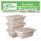 Ecoquality 34oz Rectangular Sugarcane Container With Sugarcane Lid, Compostable Bowl For Meals, 50PK EQCRTBWSL34-50 - alternate 3