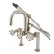 Kingston Brass 7" Center Deck-Mount Clawfoot Tub Faucet with Knurled Handle and Hand Shower, Brushed Nickel AE8408RKX - alternate 1