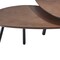 Homeroots Set of Two Brown And Black Wood And Metal Oval Nested Tables, 2PK 372964 - alternate 6