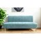 Homeroots 71" Light Gray Velvet Sofa With Gold Legs 480924 - alternate 3