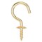 Prosource Cup Hook, 15/32 in Opening, 3.5 mm Thread, 1 in L, Brass, Brass LR-392-PS - alternate 2