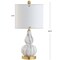Jonathan Y Anya 20.5" Mini Glass LED Table Lamp, Black/White JYL1028D - alternate 3