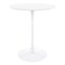 Homeroots 36" White Rounded Manufactured Wood and Metal Bar Table 521333 - alternate 1