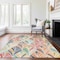 Homeroots 8' X 10' Orange Copper And Gold Geometric Washable Indoor Outdoor Area Rug 589239 - alternate 2
