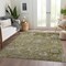 Homeroots 10' X 14' Brown Green And Gray Floral Washable Indoor Outdoor Area Rug 604071 - alternate 3