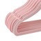 Elama Home 50 Piece Kids Non-Slip Velvet Cloths Hangers with Notched Shoulders in Pink 750124336M - alternate 4