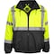 Reflective Apparel ANSI Type R Class 3 Waterproof Bomber Jacket with Quilted Fleece Liner 413GT-LB-4T - alternate 1