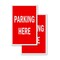 Signmission Parking Here, Vinyl Decals Only 24 Inch x 36 Inch, Vinyl Decal, 2PK DSB-2436-2PACK-Parking Here - alternate 1
