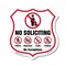 Signmission No Soliciting Shield Sign No Politics Ma, 6 Inch X 6 Inch, Plastic Sign SHI-P-6-403 - alternate 1