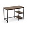 Homeroots 42" Chestnut and Black Solid Wood and Metal Computer Desk 516425 - alternate 5