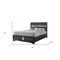 Homeroots Black And Gray Wood Queen With Two Drawers Bed Frame 347071 - alternate 2