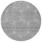 Homeroots 8' Gray And Ivory Round Geometric Washable Indoor Outdoor Area Rug 614073 - alternate 3