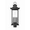Z-Lite Tiberius 4 Light Outdoor Post Mount Fixture, Black/Clear Seedy, 9 In W x 25.25 In H 5017PHBR-BK - alternate 2